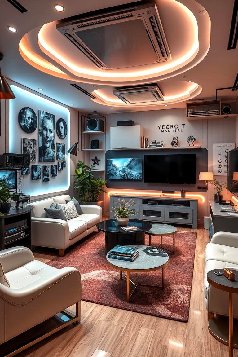 Tech Savvy Parlor - 24 Parlor Room Ideas