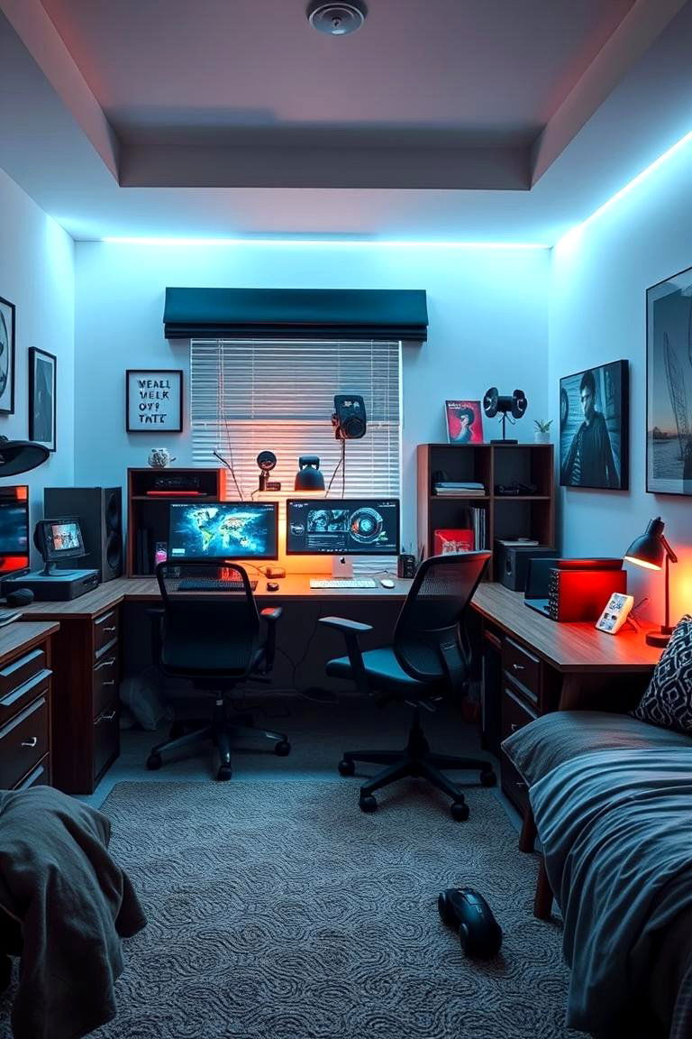 Tech Savvy Study Space - 24 Teen Girl Bedroom Ideas