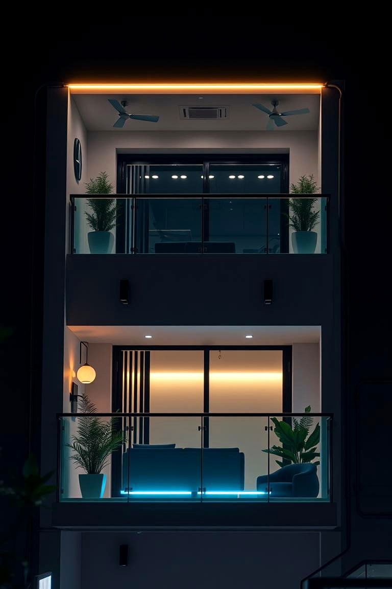 Tech savvy Smart Balcony - 24 Second Story Balcony Ideas