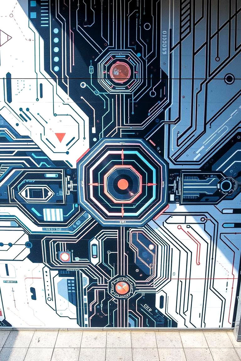 Technological Advances and Curiosity - 24 School Mural Ideas