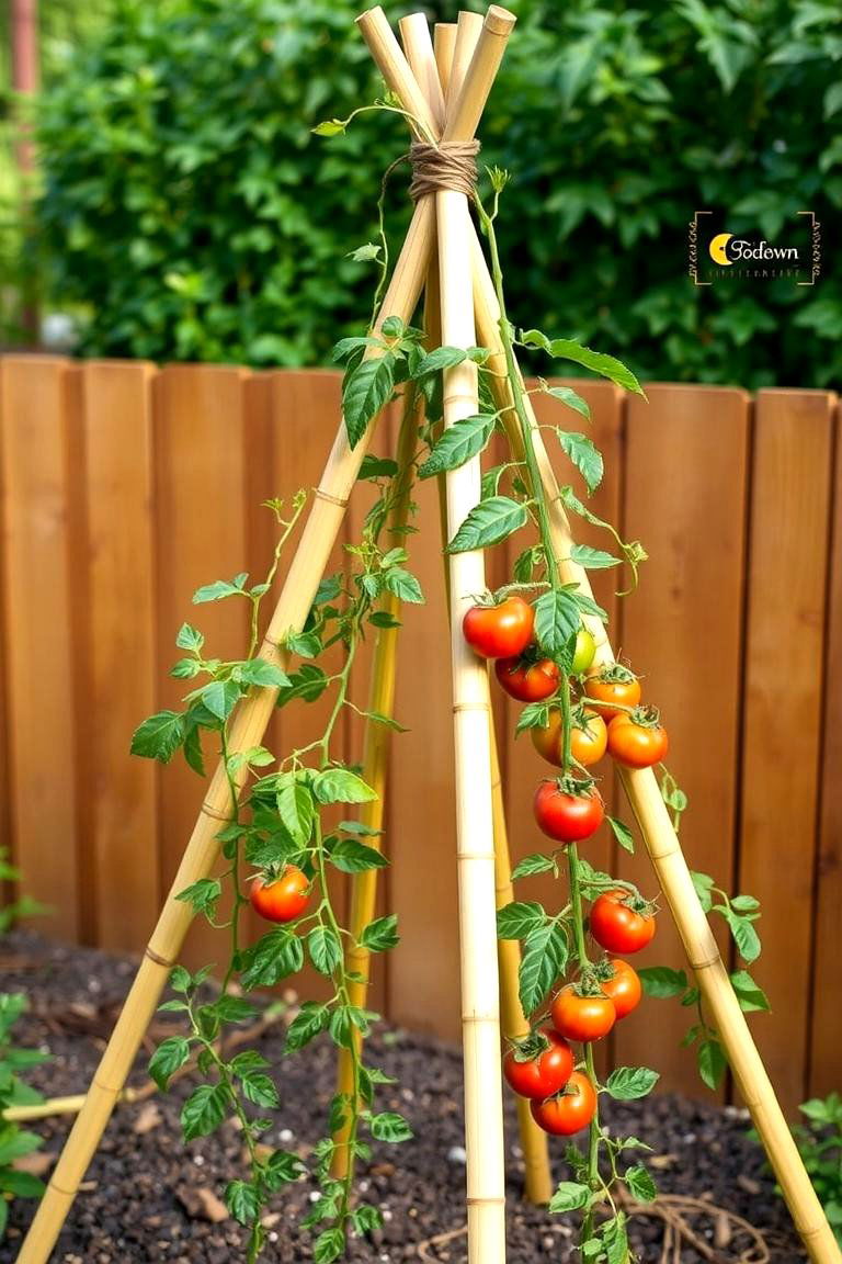 Teepee Trellis - 24 Tomato Trellis Ideas
