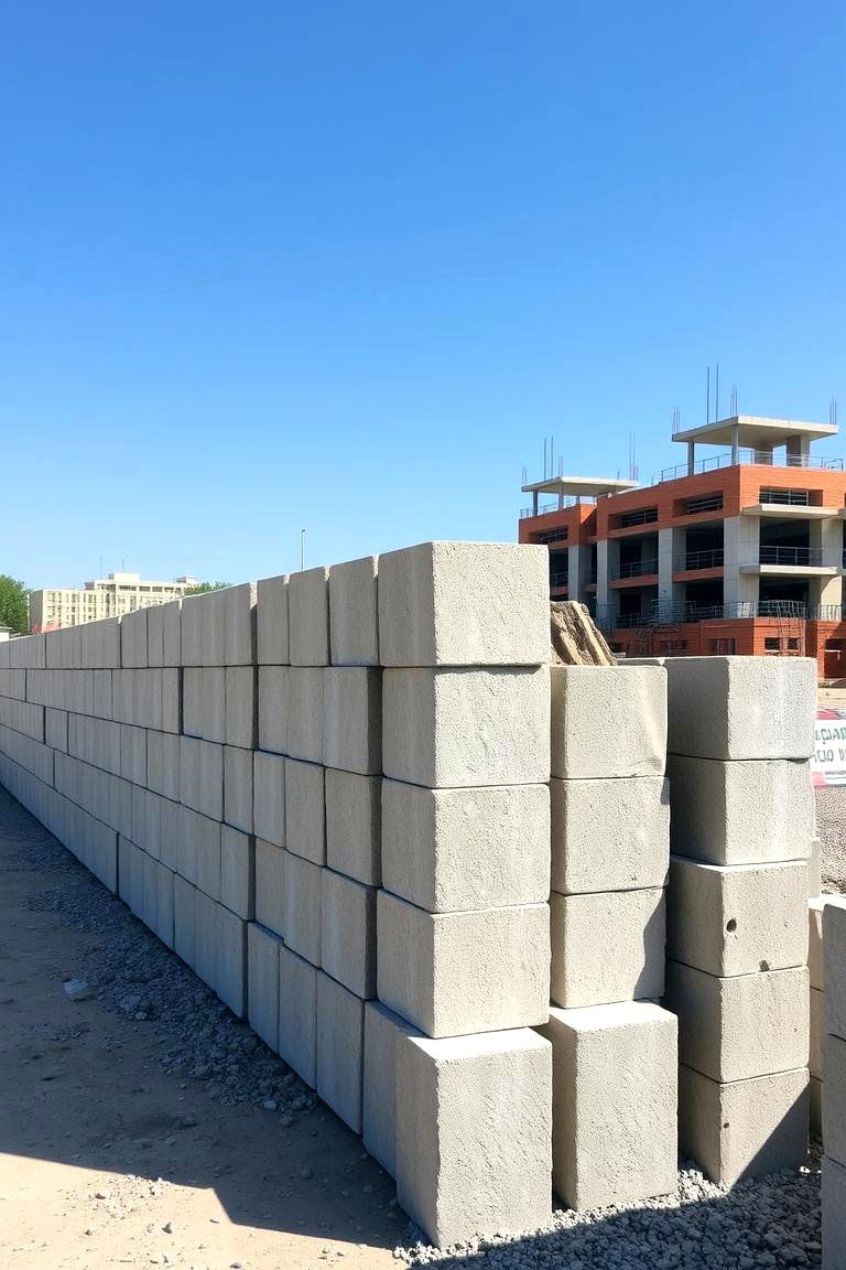 Temporary Concrete Block Barrier - 24 Temporary Fence Ideas