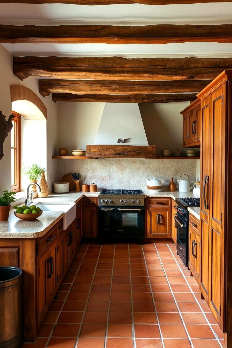 Terra Cotta Flooring - 24 Spanish Style Kitchen Ideas