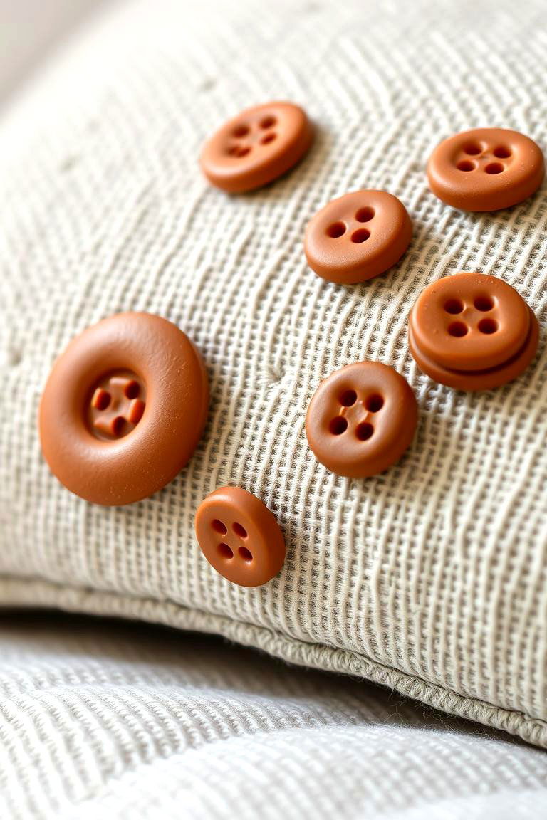 Terracotta Buttons for Unique Textile Accents - 24 terracotta home decor ideas