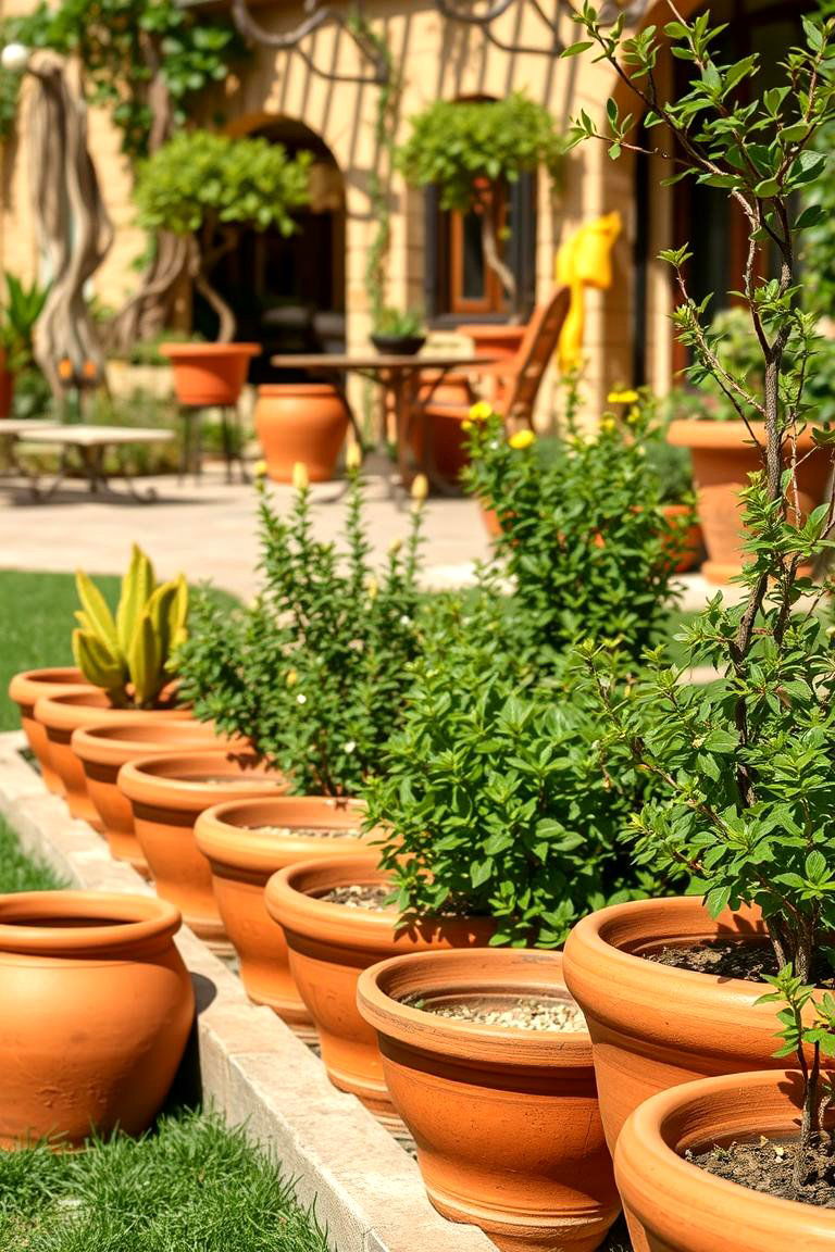 Terracotta Edging for Mediterranean Style - 24 Mulch Edging Ideas