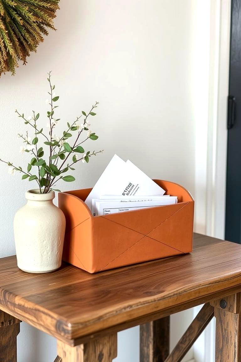 Terracotta Letter Holders for Organized Entryways - 24 terracotta home decor ideas