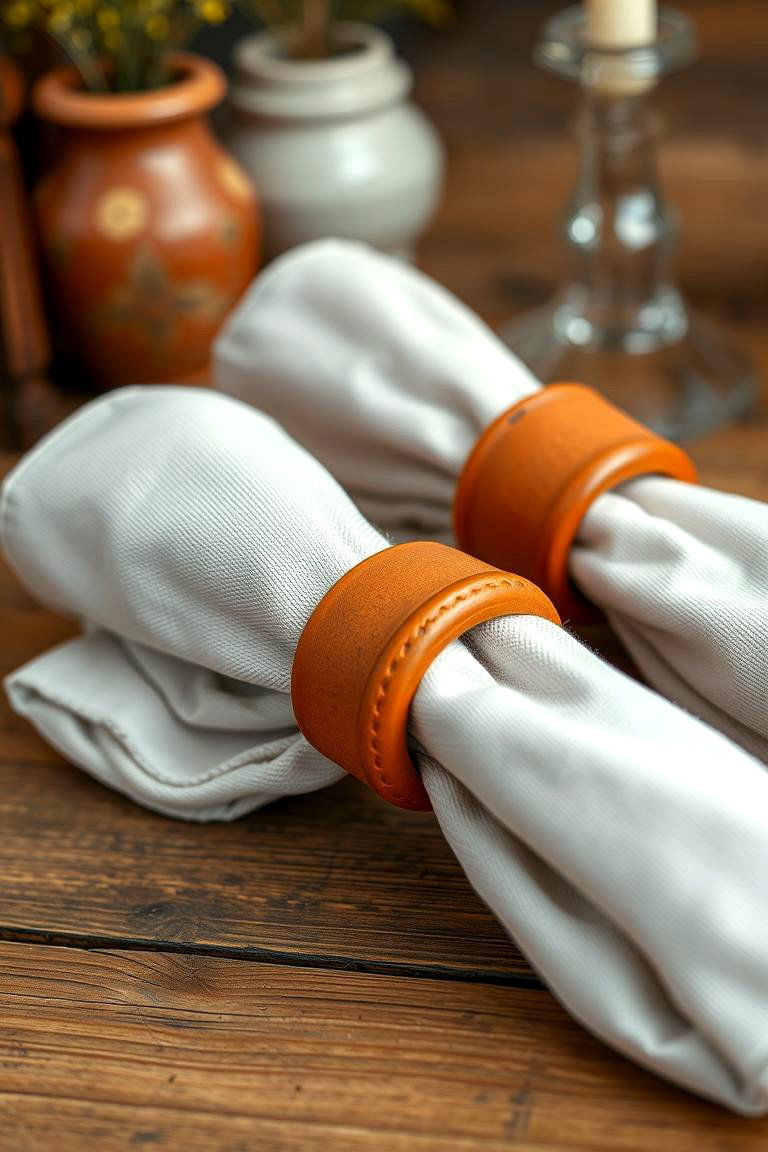Terracotta Napkin Rings for Rustic Table Settings - 24 terracotta home decor ideas