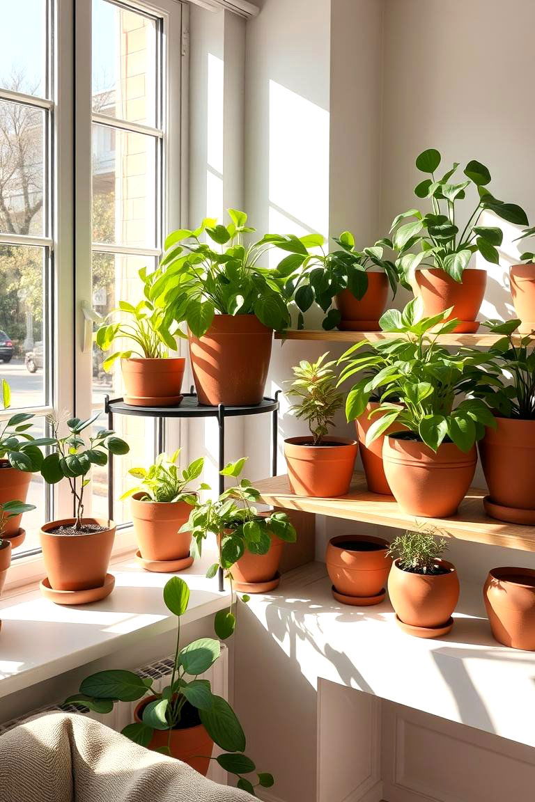 Terracotta Planters for Indoor Greenery - 24 terracotta home decor ideas