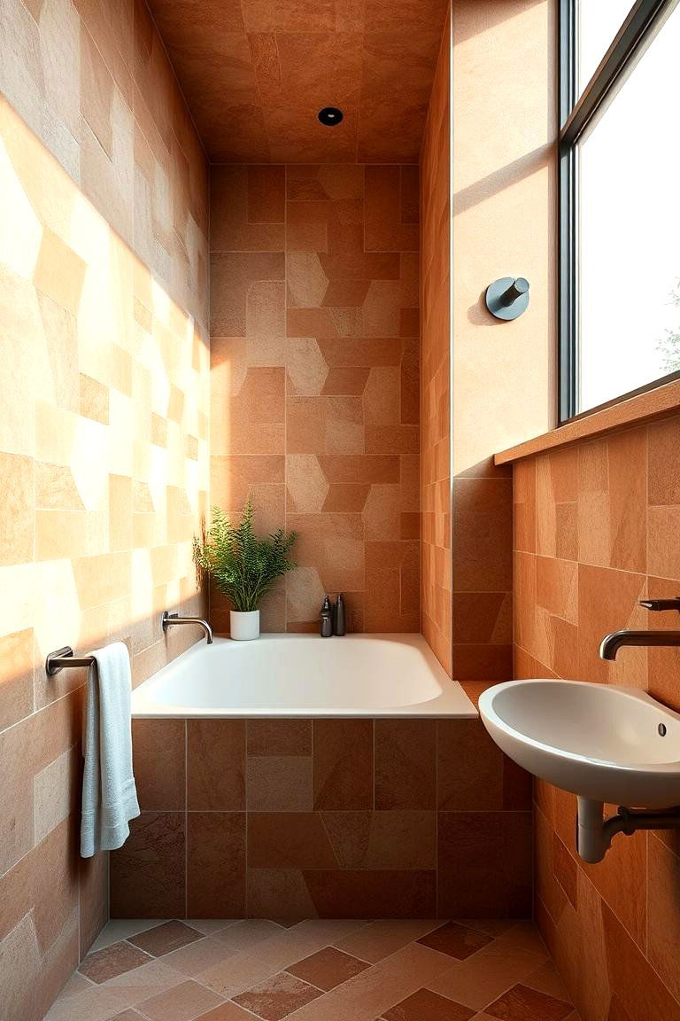 Terracotta Tile Patterns - 24 Terracotta Bathroom Ideas
