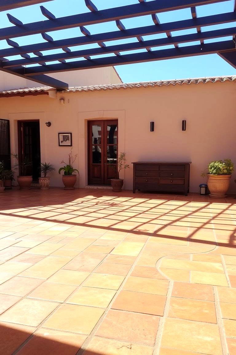 Terracotta Tiled Flooring - 24 Mediterranean Patio Ideas