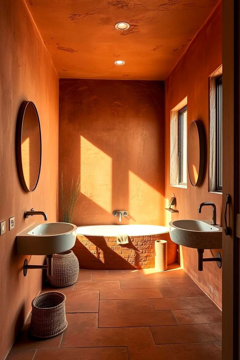 Terracotta Warmth - 24 Colorful Bathroom Ideas