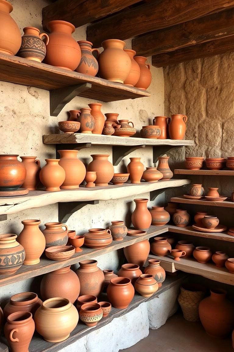 Terracotta and Clay Pottery - 24 Southwest Living Room Ideas