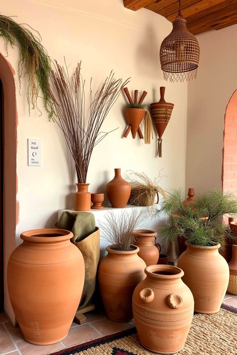Terracotta and Earthy Accents - 24 Boho Decor Ideas