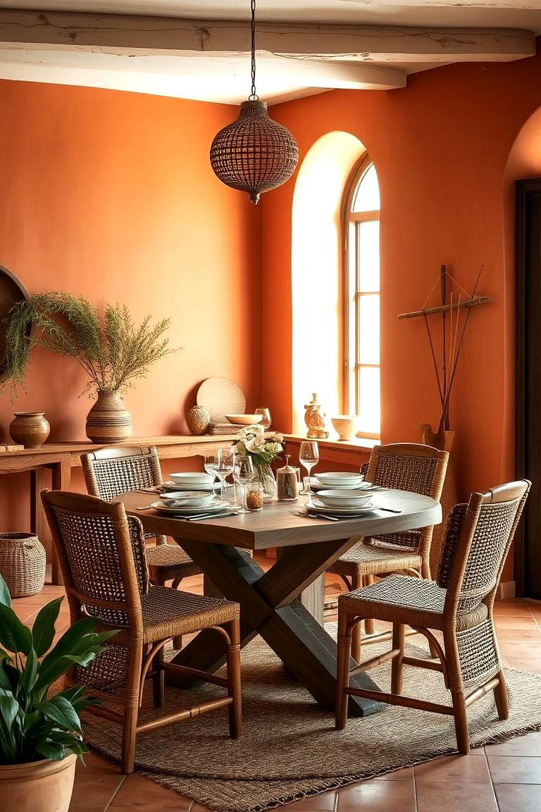 Terracotta for a Cozy Earthy Vibe - 24 Dining Room Paint Colors