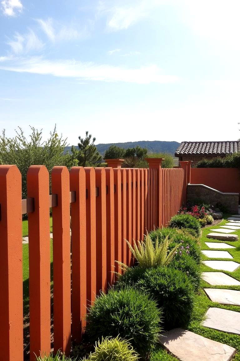 Terracotta for a Warm Mediterranean Feel - 24 Fence Paint Colours