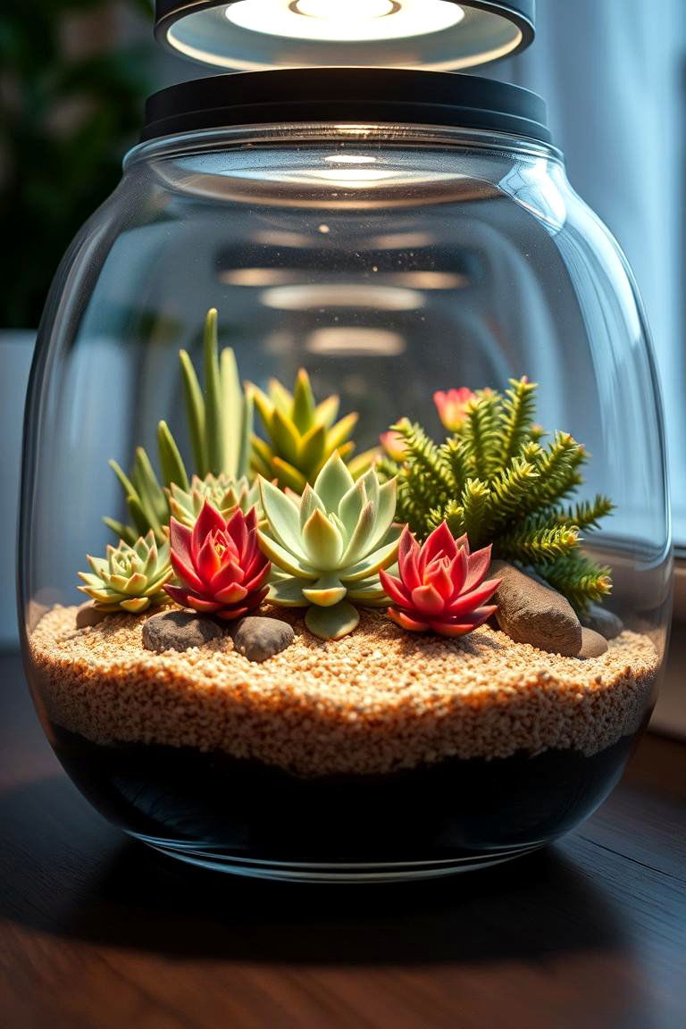 Terrarium Succulent Haven - 24 Succulent Garden Ideas