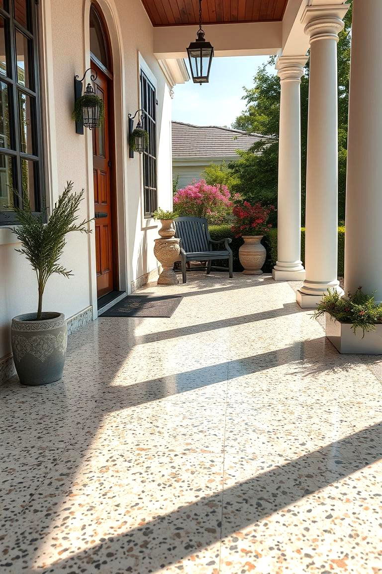 Terrazzo Flooring - 24 Porch Flooring Options