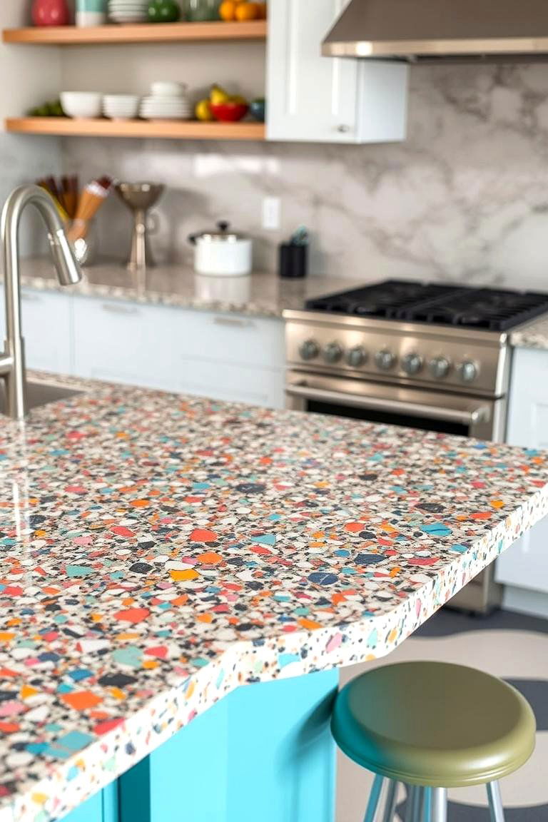 Terrazzo Vintage Vibes - 24 Kitchen Countertop Ideas
