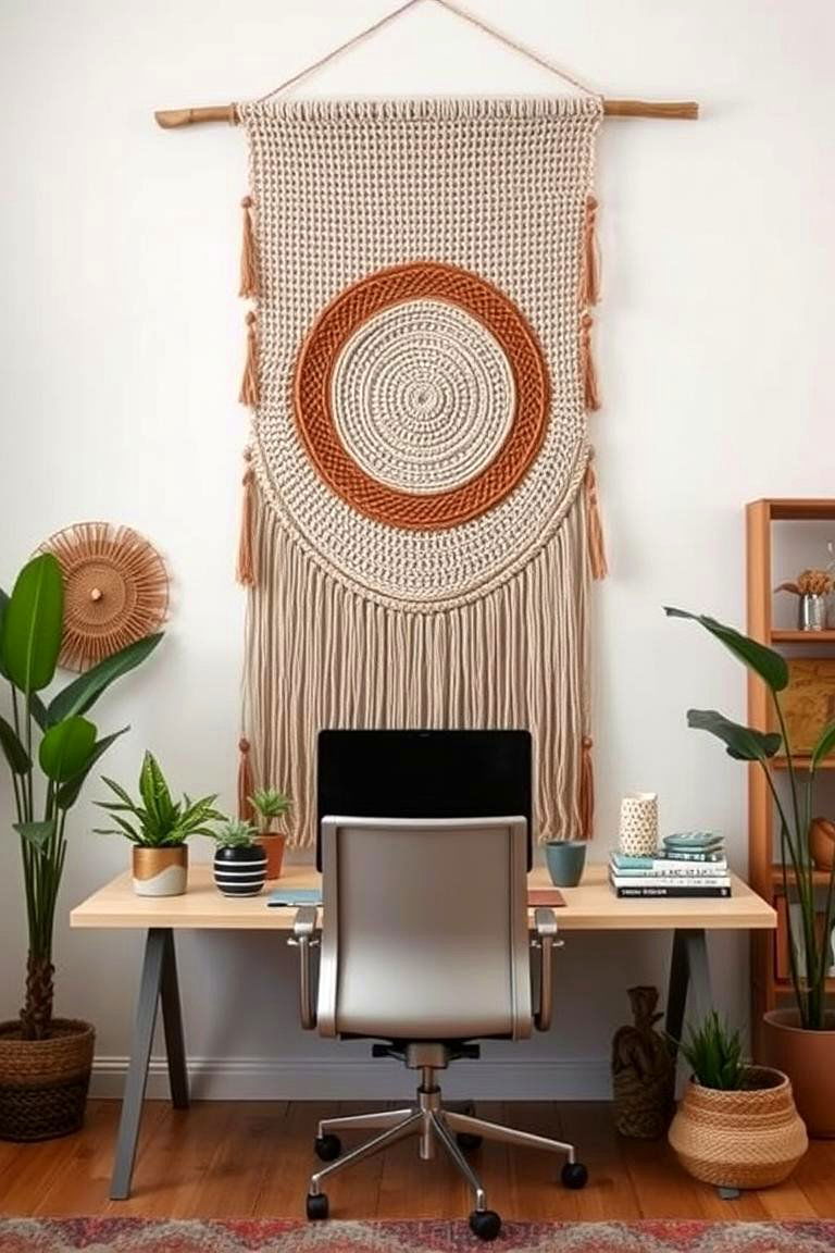 Textile Wall Hangings - 24 Office Wall Decor Ideas