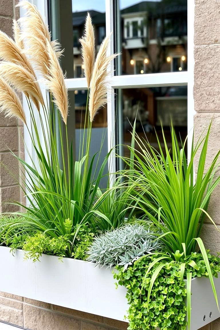 Textural Grasses and Sedges - 24 window box ideas