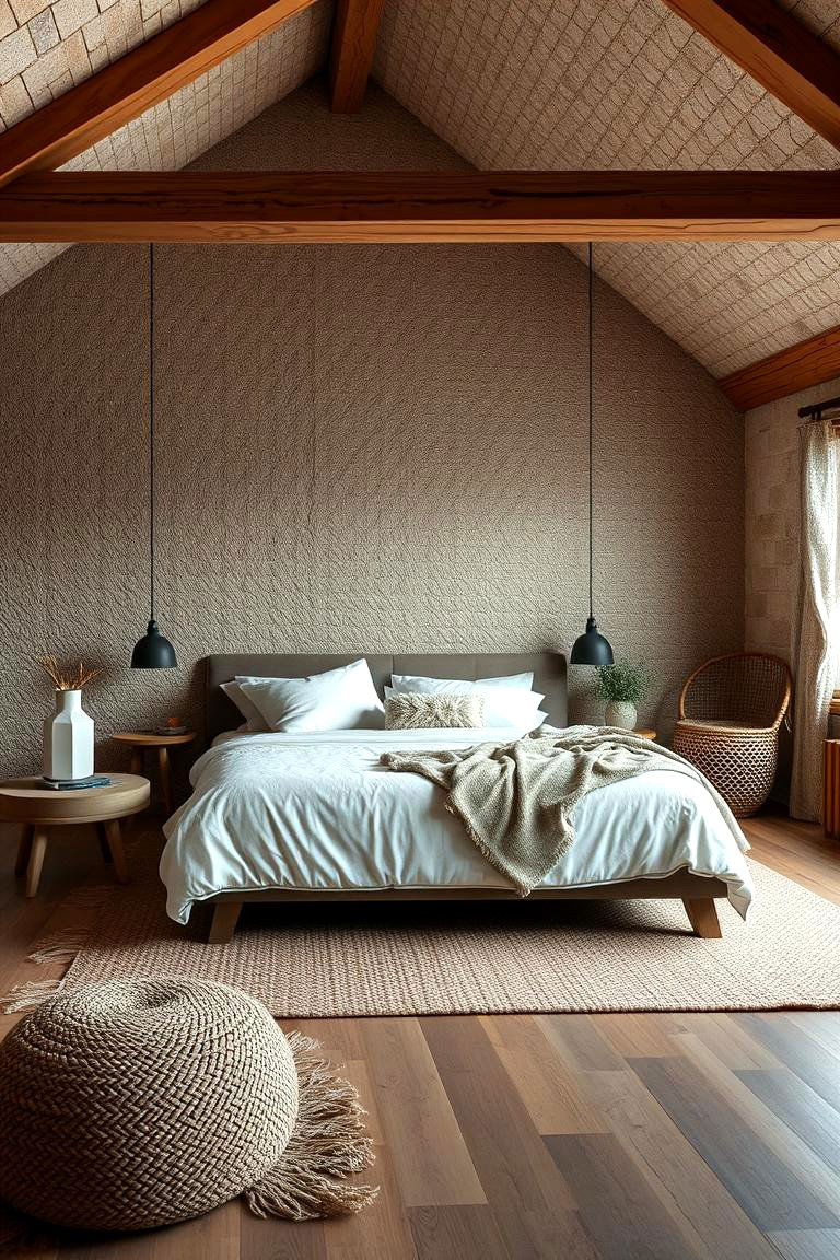 Textural Layering for Warmth - 24 Loft Bedroom Ideas
