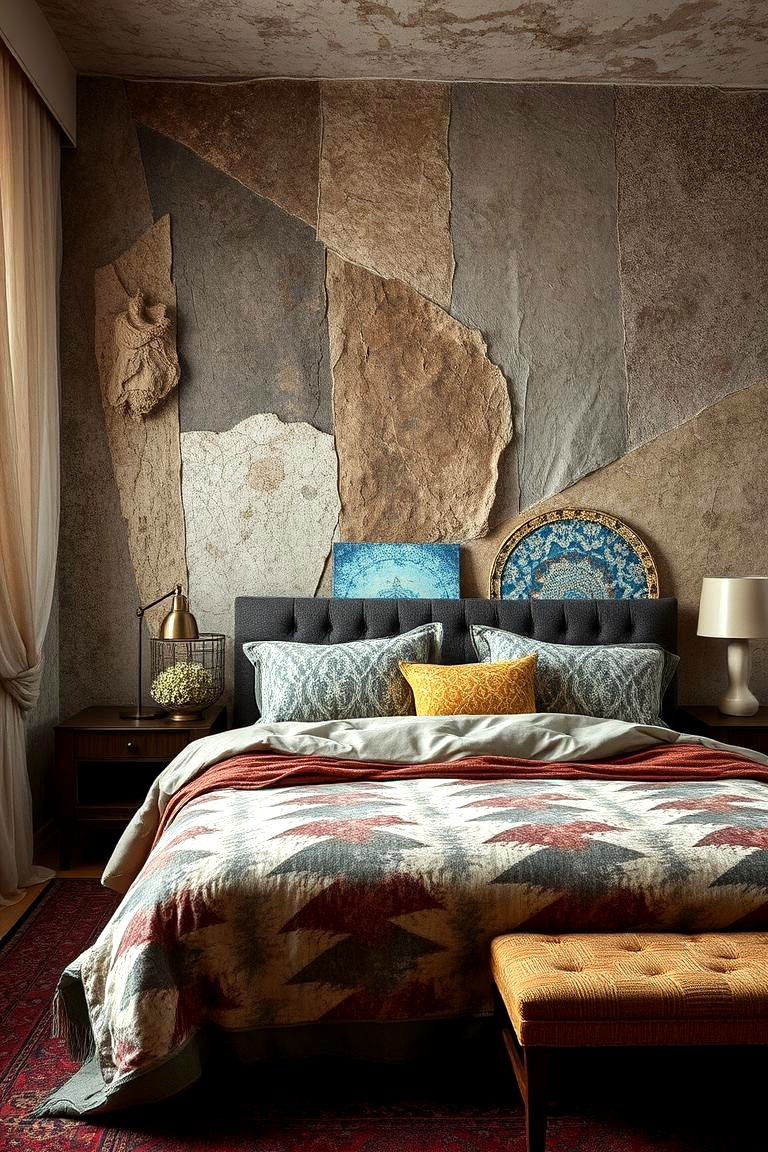 Textural Richness Layers and Patterns - 24 Bedroom Interior Design Ideas