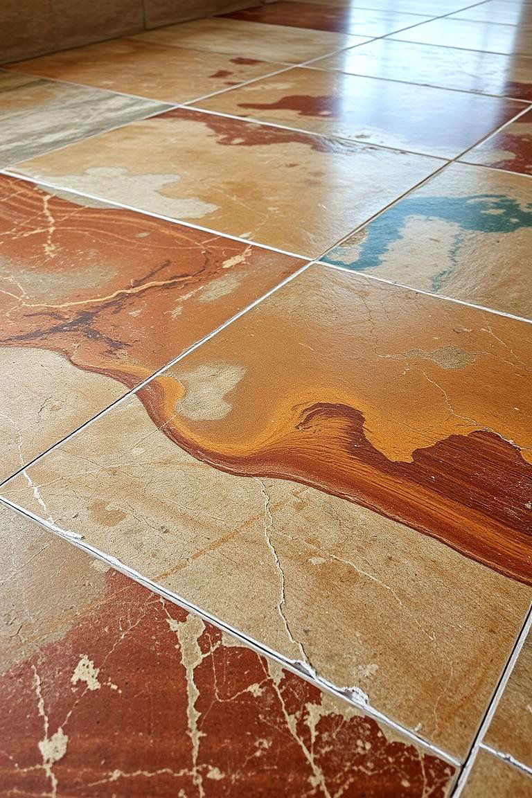 Textured Artistic Stained Concrete Floors - 24 Stained Concrete Floors