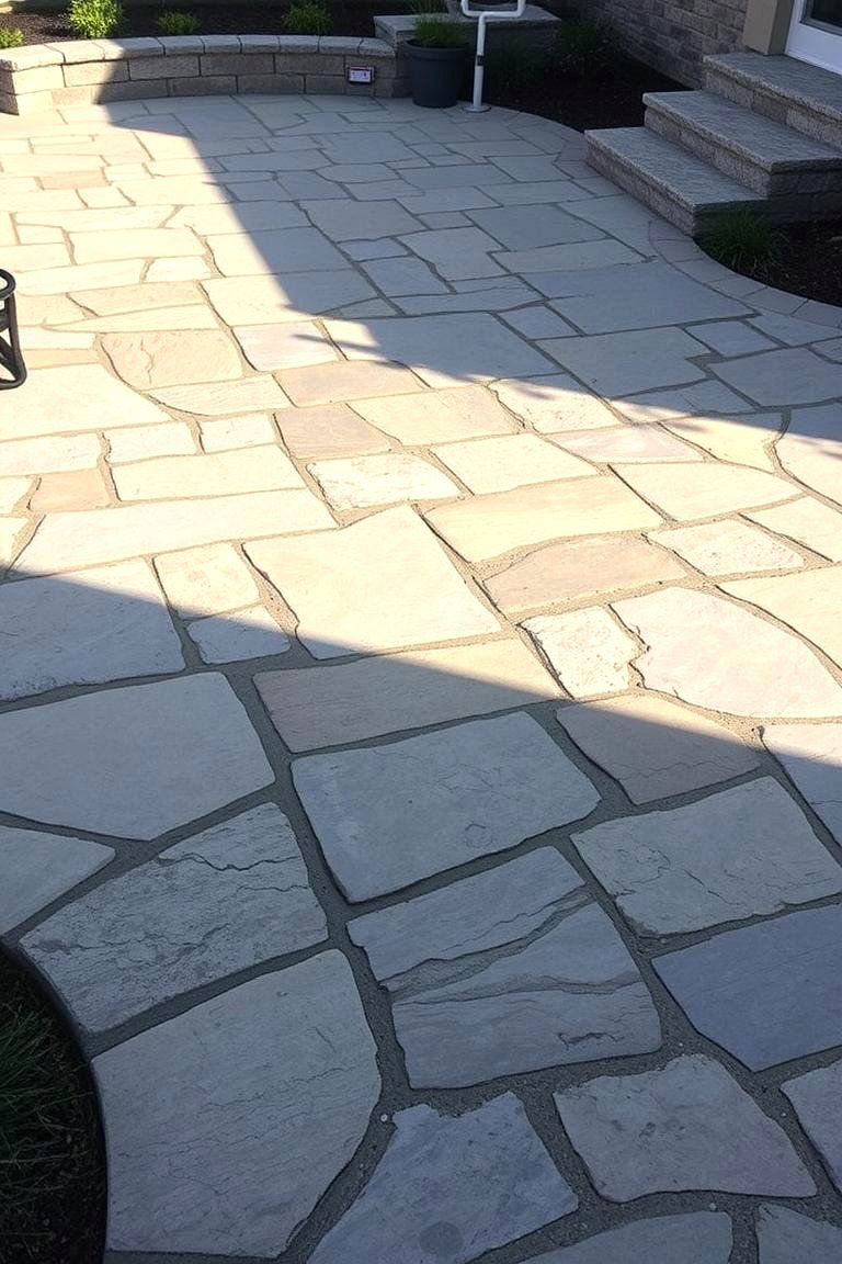 Textured Bluestone Patio with Natural Stone Patterns - 24 Bluestone Patio Ideas