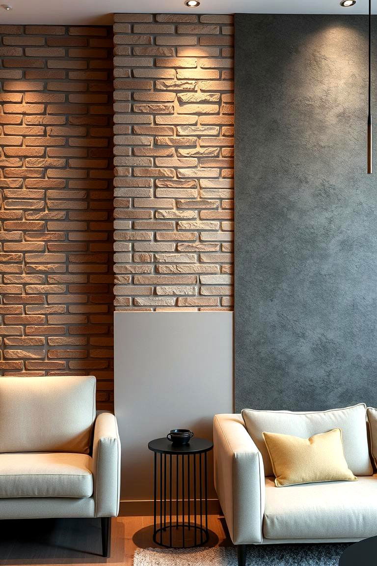 Textured Brick Accent Wall - 24 Brick Wallpaper Ideas