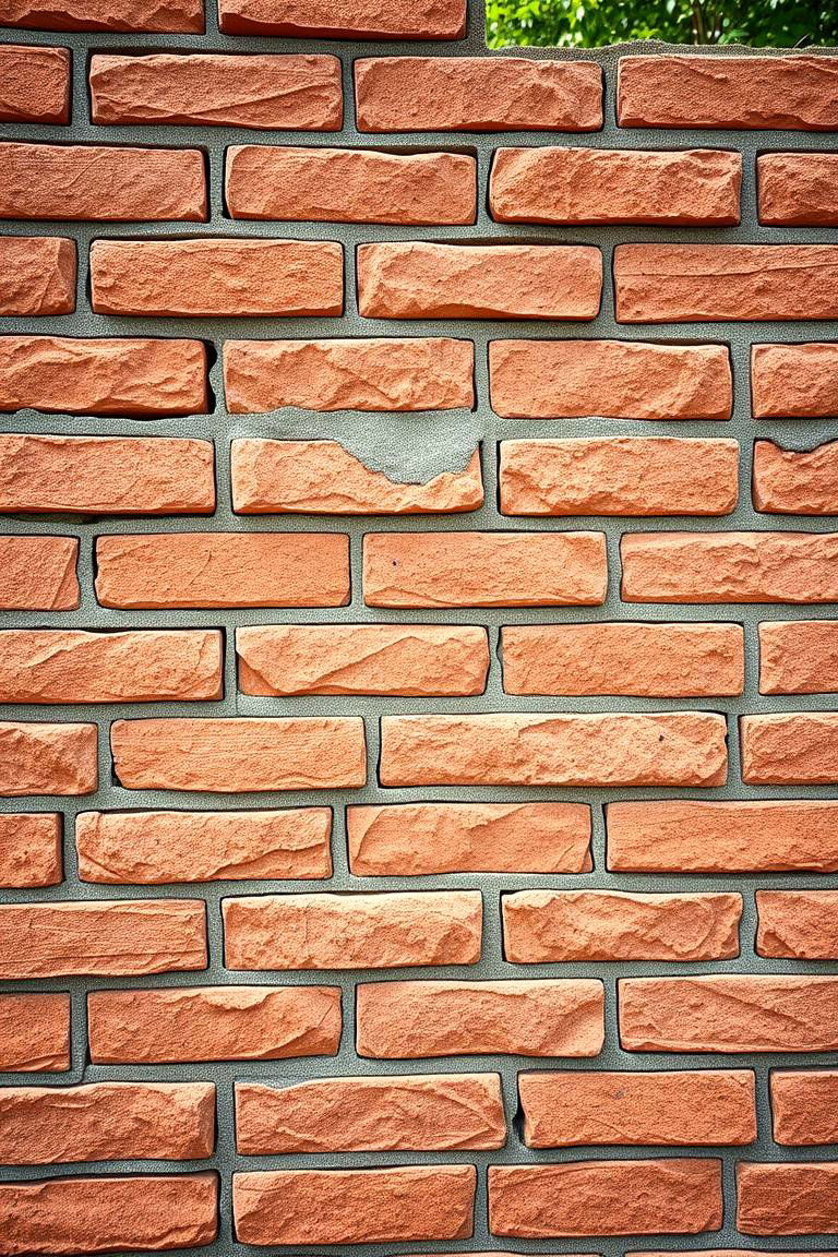Textured Brick Finish Fence - 24 Front Yard Brick Fence Ideas