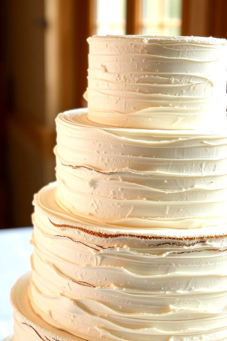 Textured Buttercream Wedding Cake - 24 Wedding Cake Ideas