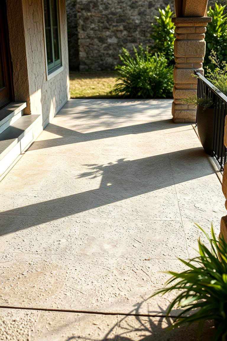 Textured Concrete Finishes - 24 Concrete Porch Ideas
