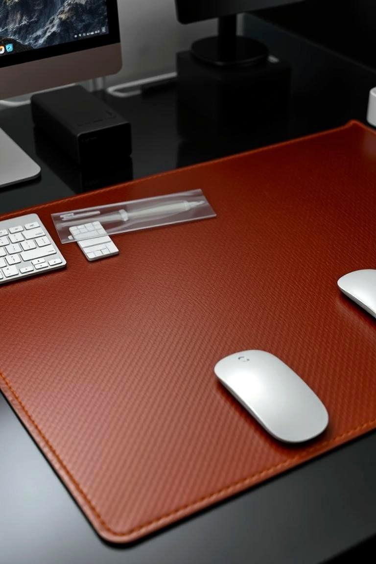 Textured Desk Mat - 24 Cubicle Decor Ideas