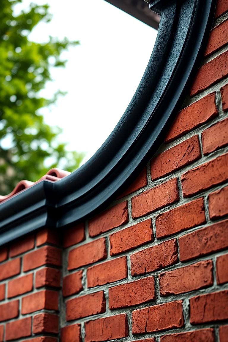 Textured Detailing - 24 Red Brick House with Black Trim Design Ideas