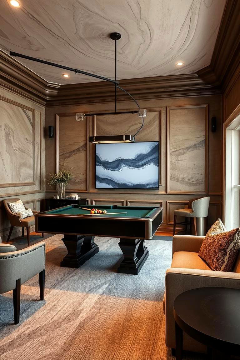 Textured Elegance - 24 Game Room Paint Ideas