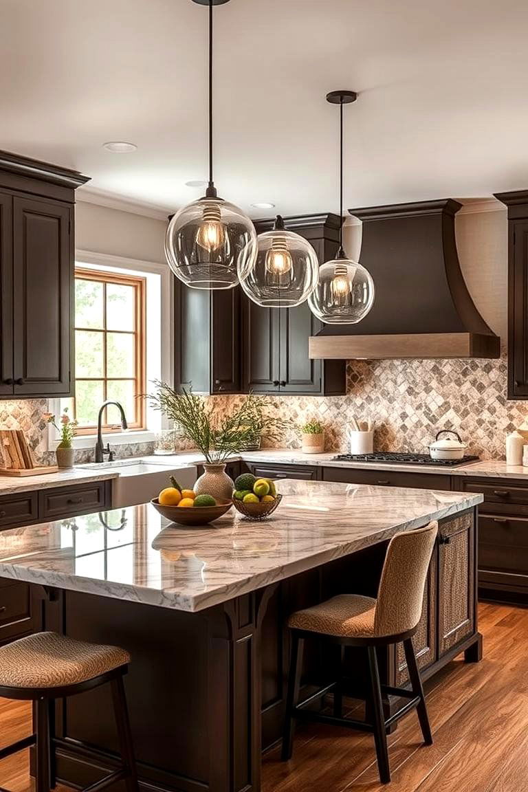 Textured Fabric Panels - 24 Kitchen Island Back Panel Ideas