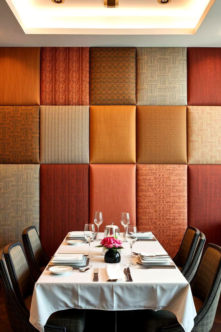 Textured Fabric Wall Panels - 24 Dining Room Wall Decor Ideas