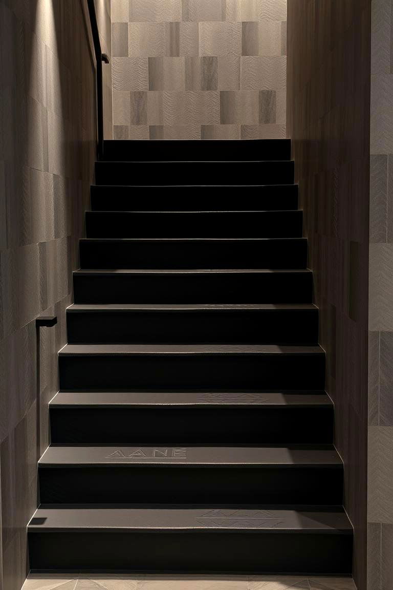 Textured Finishes - 24 black staircase ideas