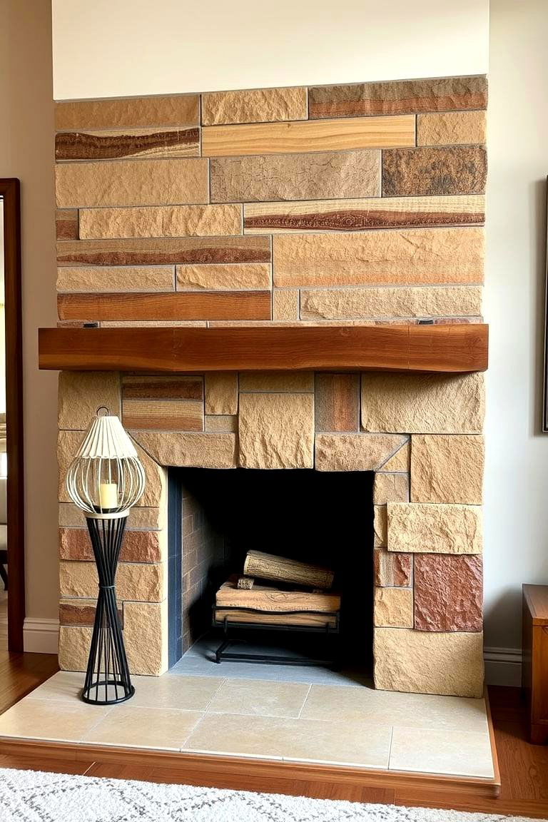 Textured Fireplace Surround - 24 Fireplace Hearth Ideas