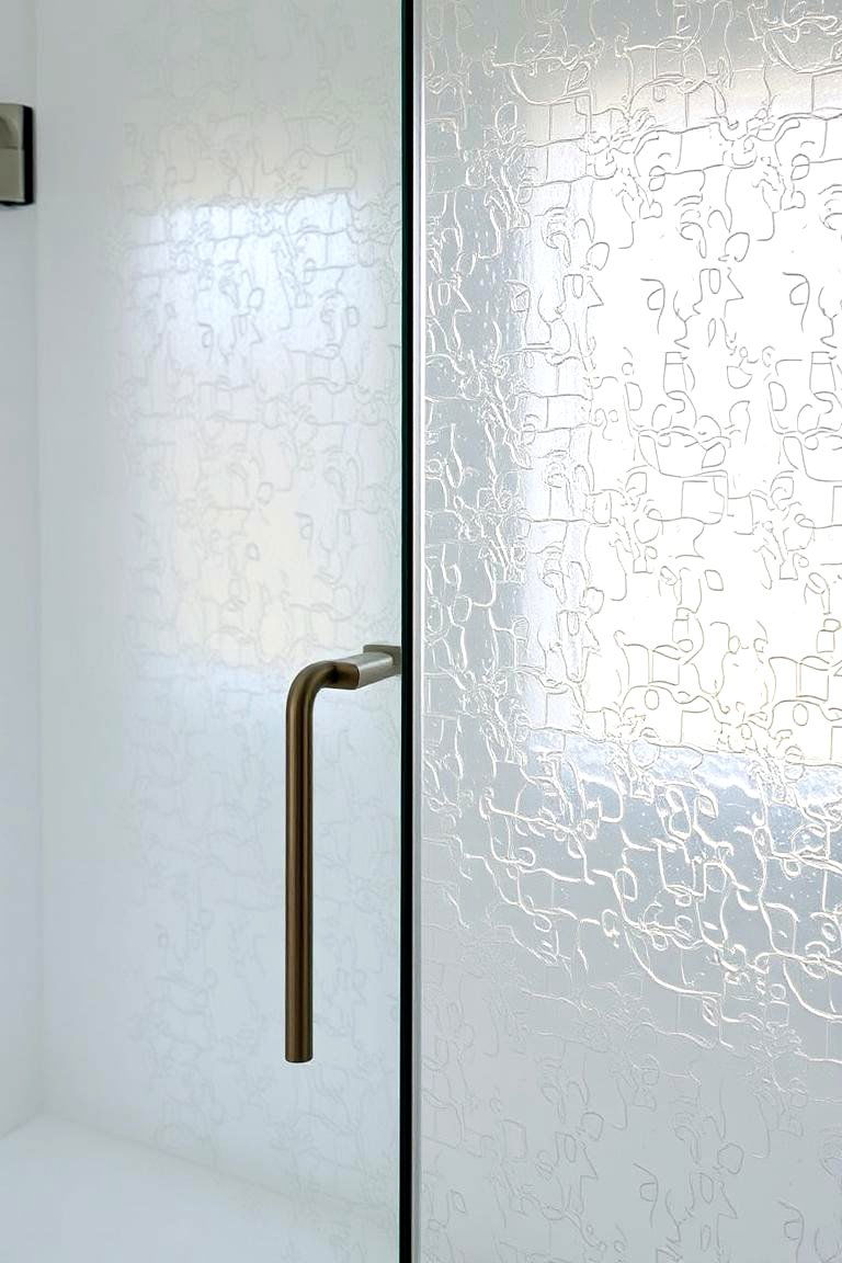 Textured Glass Door for a Touch of Style - 24 Bathroom Door Ideas