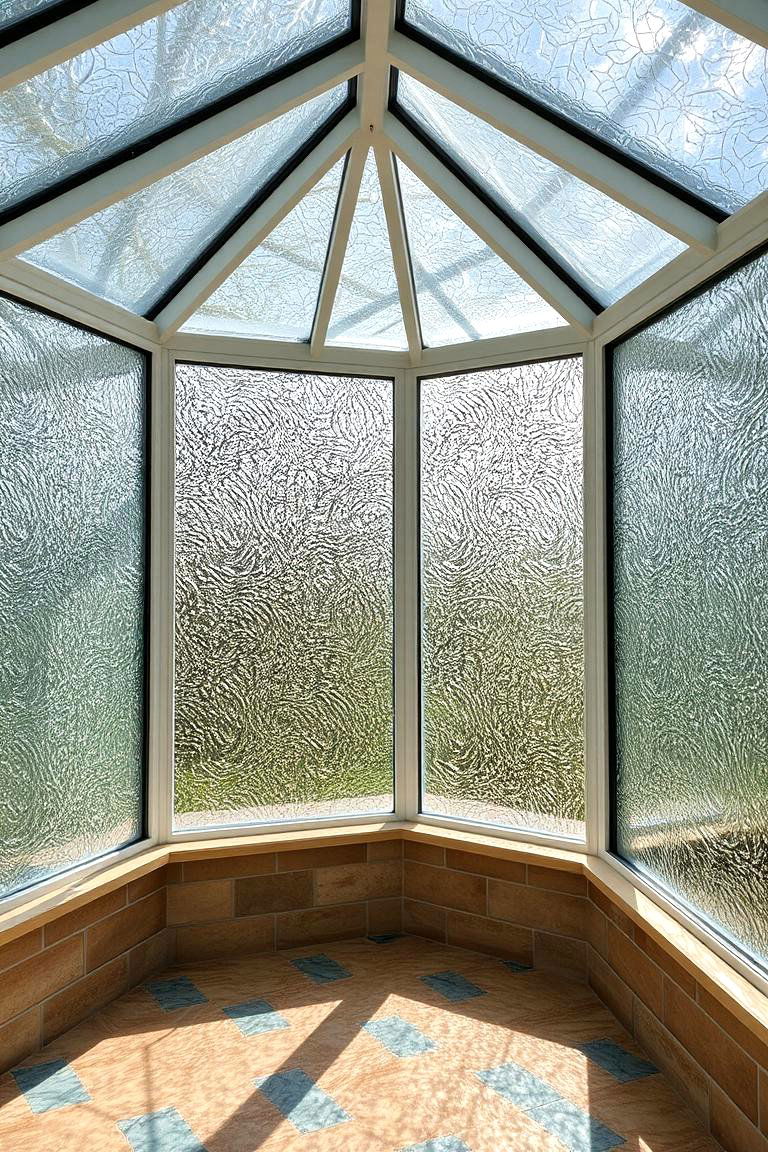Textured Glass Finishes - 24 Sunroom Tile Floor Ideas