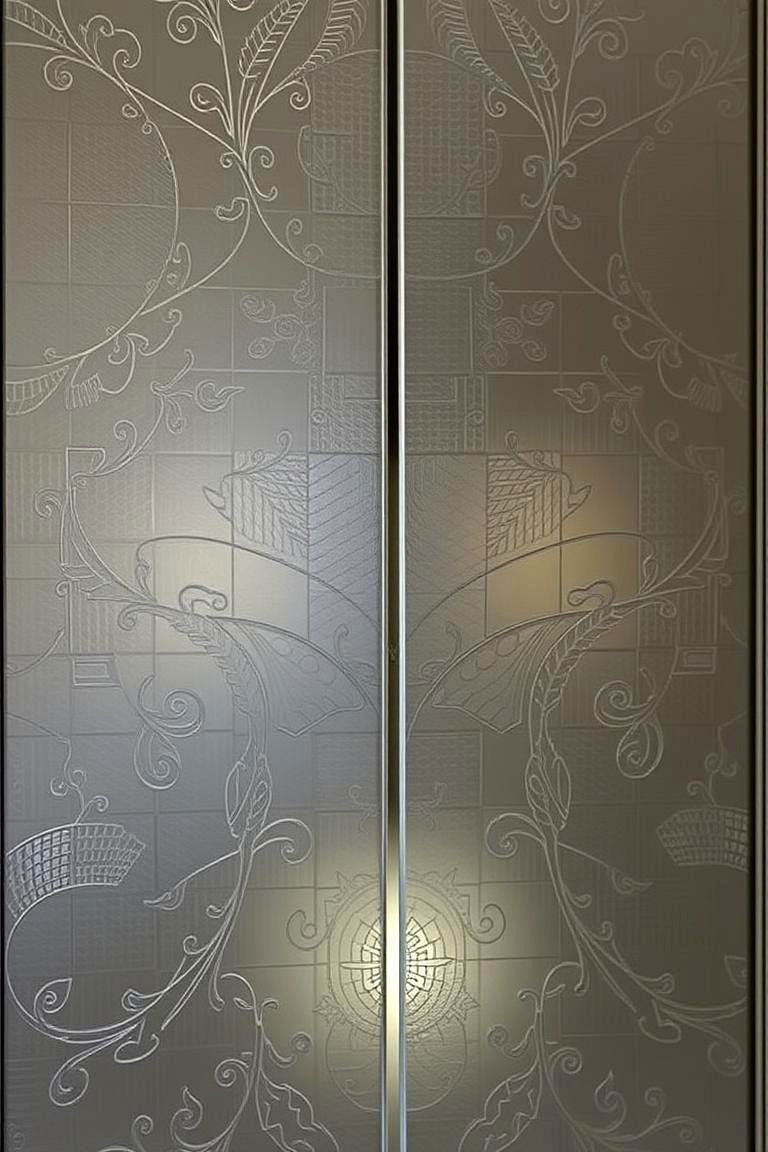 Textured Glass for Added Privacy - 24 Modern Style Glass Kitchen Cabinets
