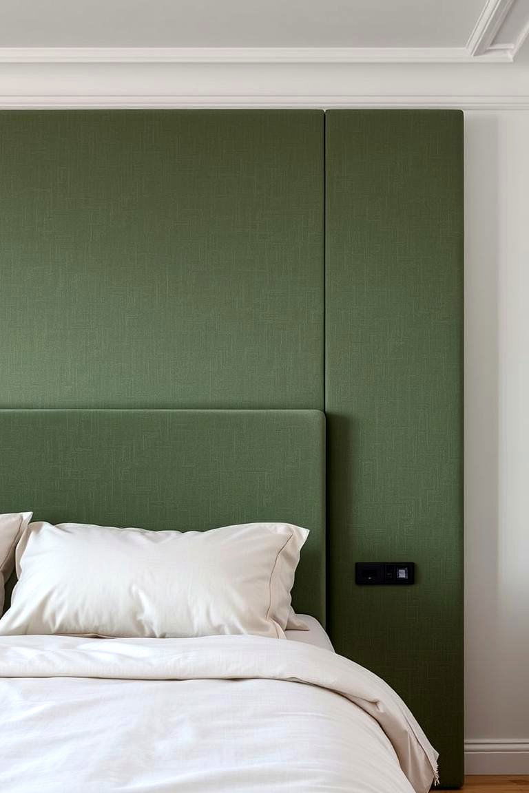 Textured Green Panelling Tactile Interest - 24 Green Panelling Bedroom Ideas