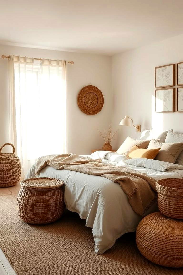 Textured Khaki Accents - 24 Khaki Bedroom Ideas