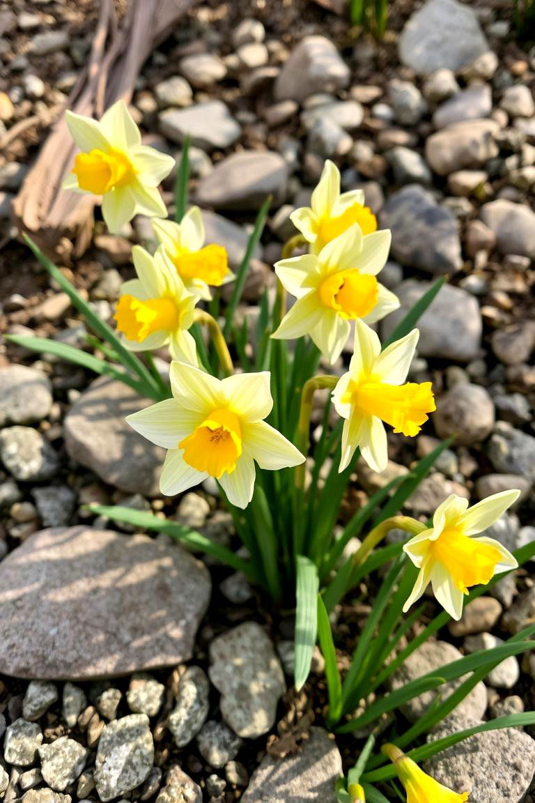 Textured Landscape with Daffodils - 24 Daffodil Garden Ideas