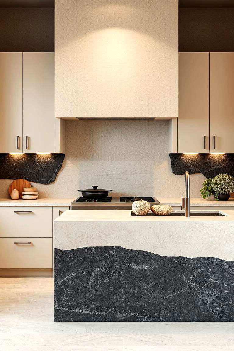 Textured Layering for Depth - 24 black and beige kitchen ideas