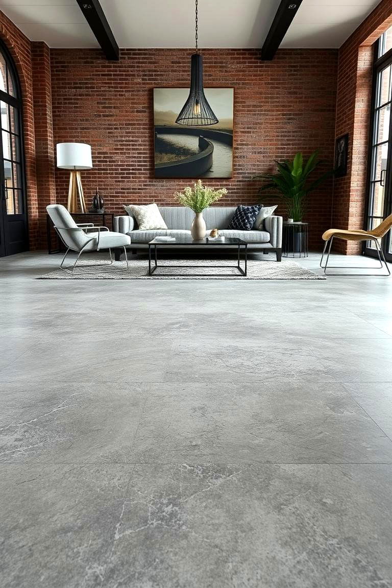 Textured Marble Visual Interest - 24 Marble Floor Living Room Ideas