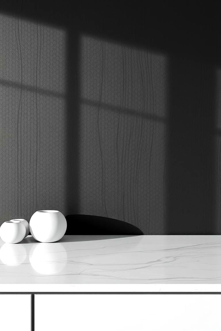 Textured Matte Tile Sophistication - 24 Black and White Kitchen Backsplash Ideas