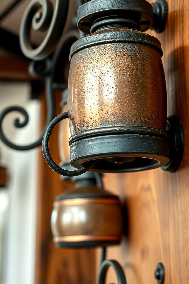 Textured Metal Accents - 24 Cabin Decor Ideas