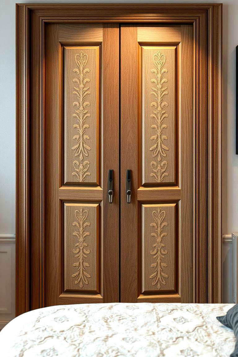 Textured Panels for a Tactile Experience - 24 Bedroom Door Decorating Ideas